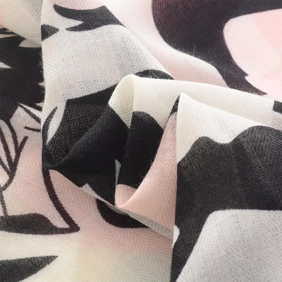 Leafy Jungle print summer scarves Pool Party Cover Up | Hawaiian Tropical Shawls - Picture 5 of 5